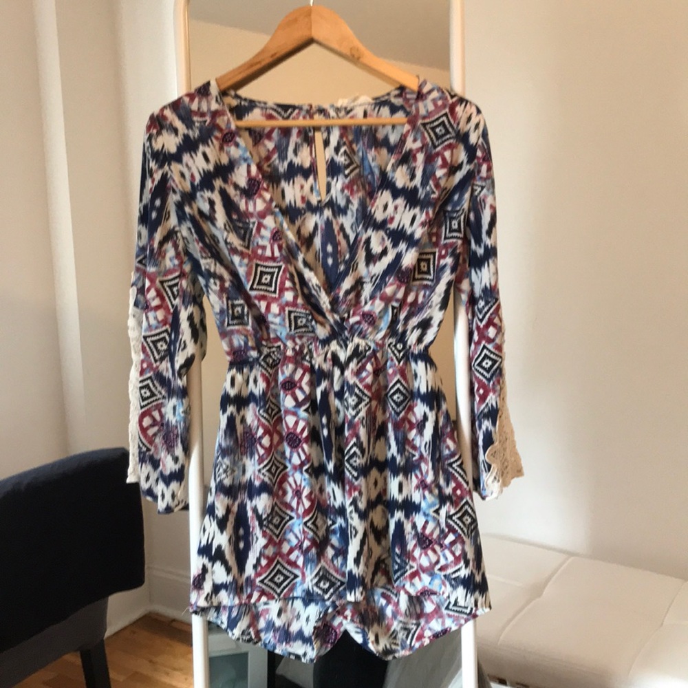 Aztec Print Romper